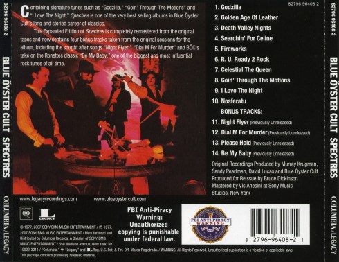 Blue Öyster Cult - Spectres - Back