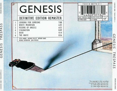Genesis - trespass - back