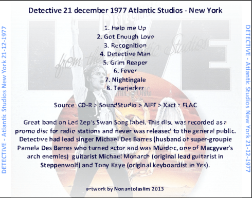 DETECTIVE live from atlantic studios  Cover Retro Master