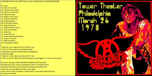 Aerosmith Philadelphia 23-03-1978 front aa