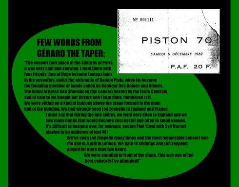 LED ZEPPELIN  - Piston 70 - inlay