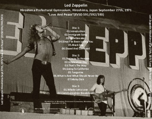 Led Zeppelin Hiroshima 1971 Empress valley 2013  