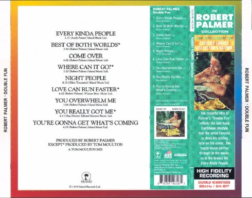 Robert Palmer Double Fun back cover