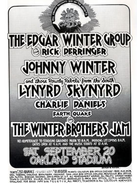Johnny & Edgar Winter 1975 poster
