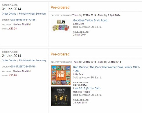 Ordine 2 & 3  Amazon UK