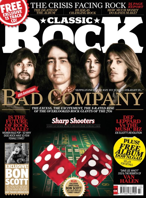 CLASSIC ROCK UK N.194 MARCH 21014 - BAD COMPANY COVER 