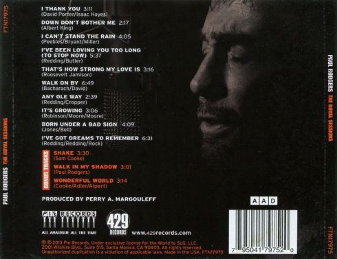 Paul Rodgers - The Royal Sessions - Back