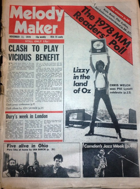 Melody Maker 11 november 1978 readers poll