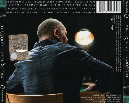 Vasco Rossi - Sono Innocente - Back