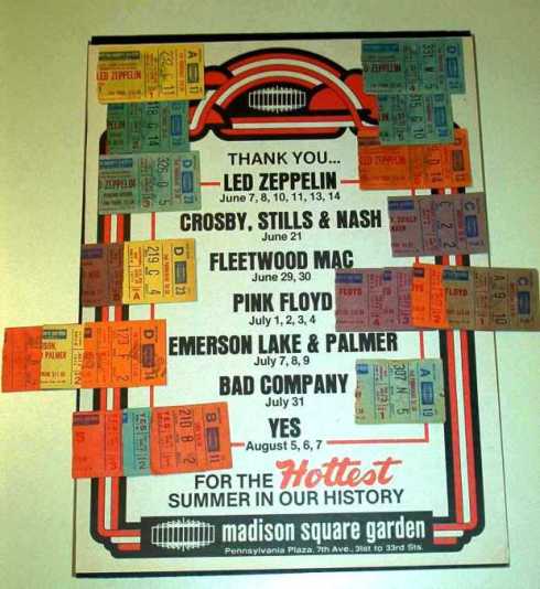 Concerti dell'estate del 1977 al Madison Square Garden del 1977. 