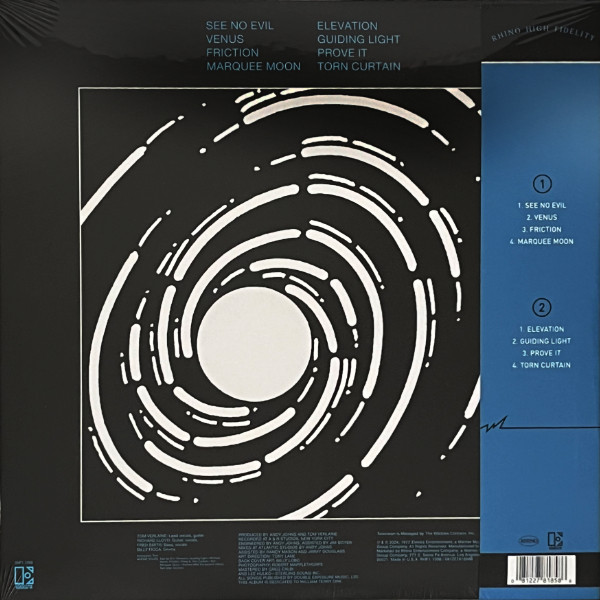 Television Marquee Moon - Rhino High Fidelity 2024 back