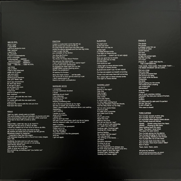 Television Marquee Moon - Rhino High Fidelity 2024 inner 2